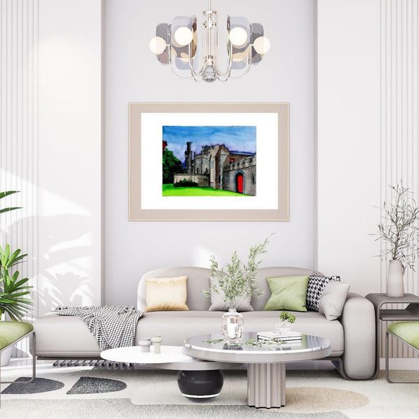 Charleville Castle Tullamore Co. Offaly Original Watercolour, Pen and Ink Painting