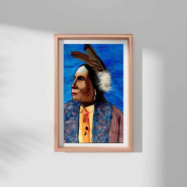 “Spirit of the Plains – Chief Portrait”  Original Portrait Painting