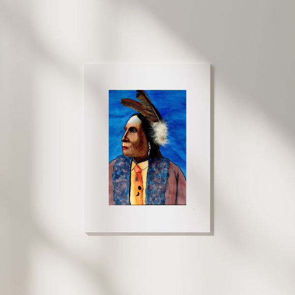 “Spirit of the Plains – Chief Portrait”  Original Portrait Painting