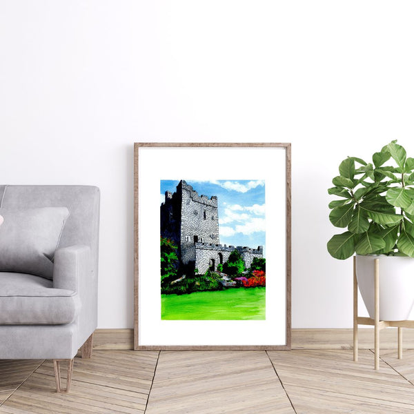 Clonony Castle -  Pen, Watercolour and Ink Original Painting