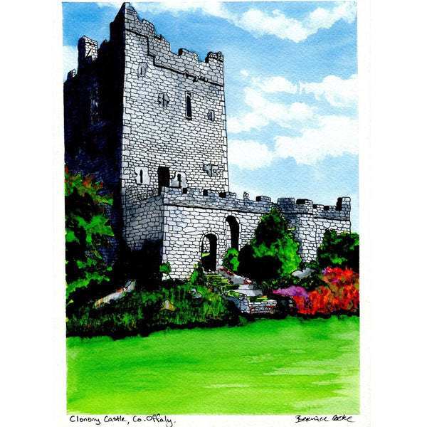 Clonony Castle, County Offaly.  Limited Edition Giclée Print.