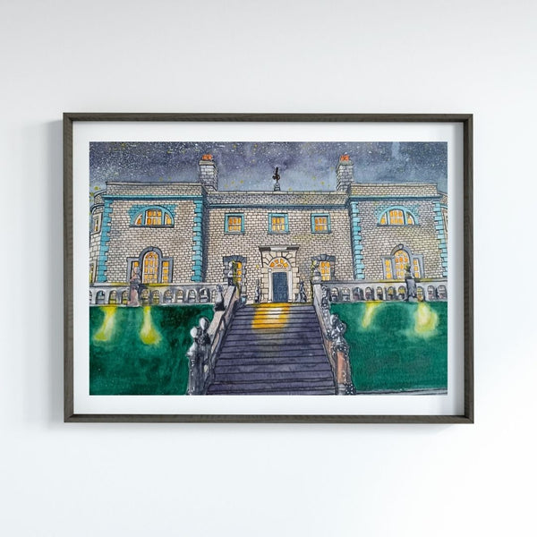 Belvedere House at Night, Co. Westmeath, Ireland - Giclée Print
