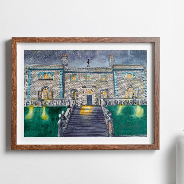 Belvedere House at Night, Co. Westmeath, Ireland - Giclée Print