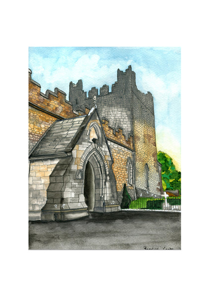 Adare Trinitarian Abbey, Adare, Co. Limerick, Ireland. Pen and Watercolor Original Painting.