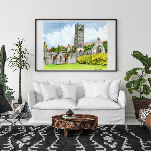 Adare Franciscan Friary, Adare, Co. Limerick  - Giclée Print.