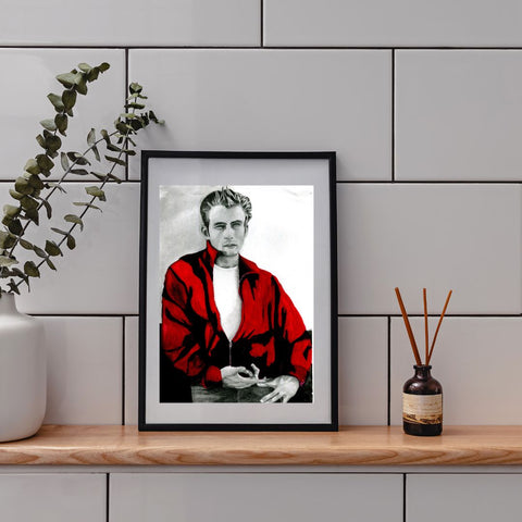 “Rebel in Red” – James Dean Limited Edition Portrait Print
