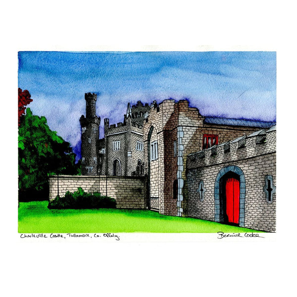 Charleville Castle Tullamore Co. Offaly Original Watercolour, Pen and Ink Painting