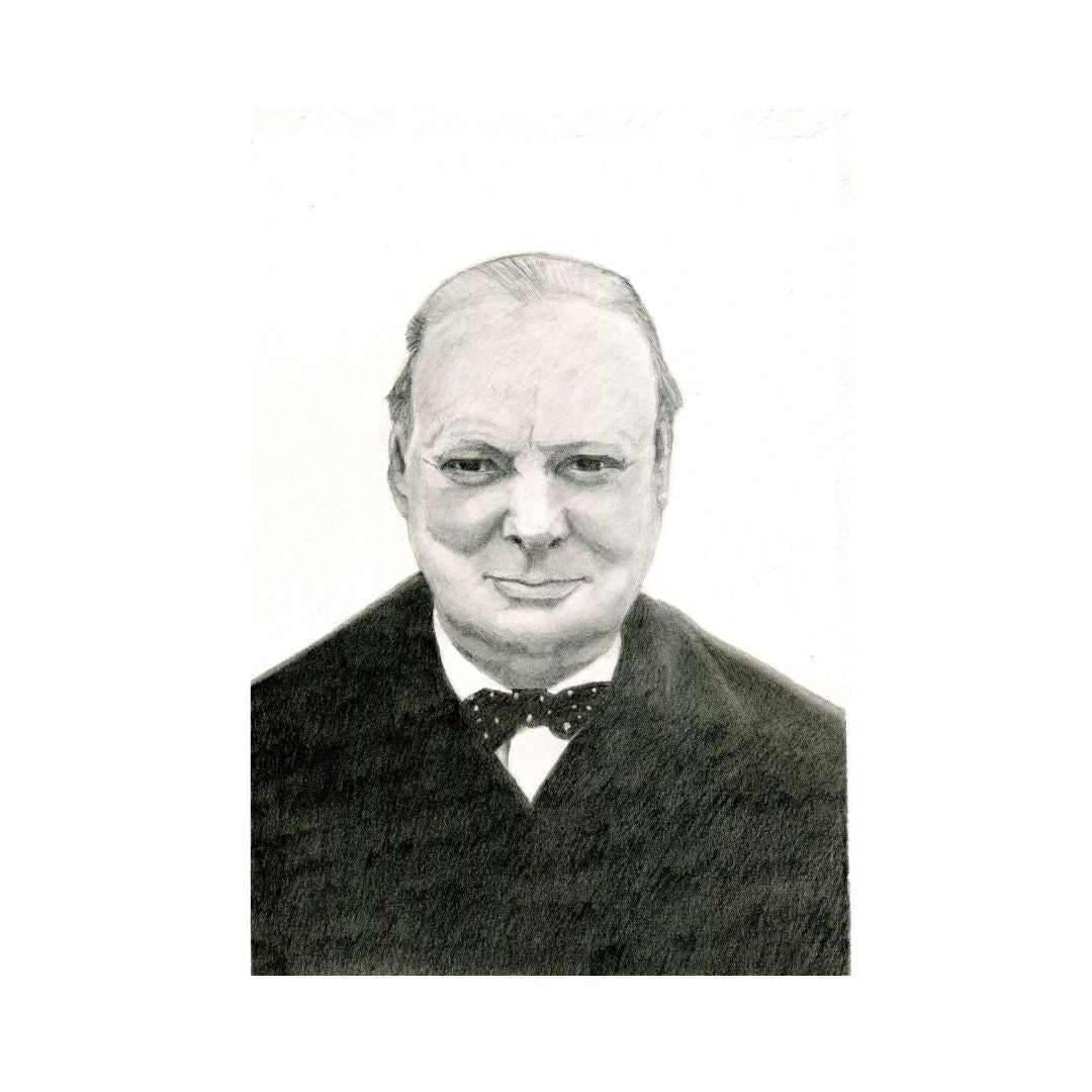 “Wartime Resolve” – Winston Churchill Portrait Print