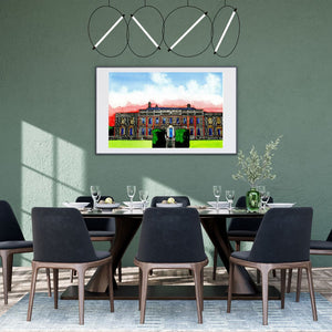Gloster House County Offaly - Original Pen and Ink Painting