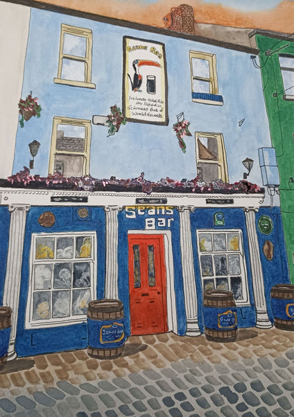 Sean's Bar, Athlone, County Westmeath.  Original Painting.