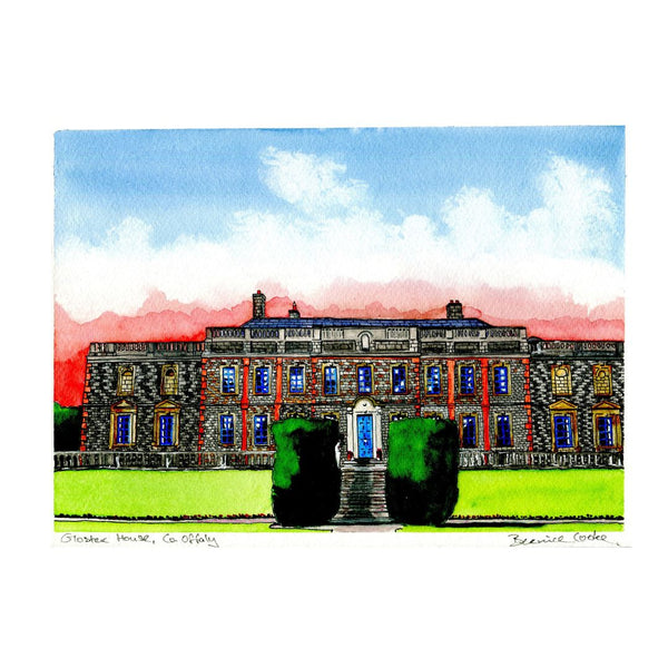 Gloster House County Offaly - Original Pen and Ink Painting