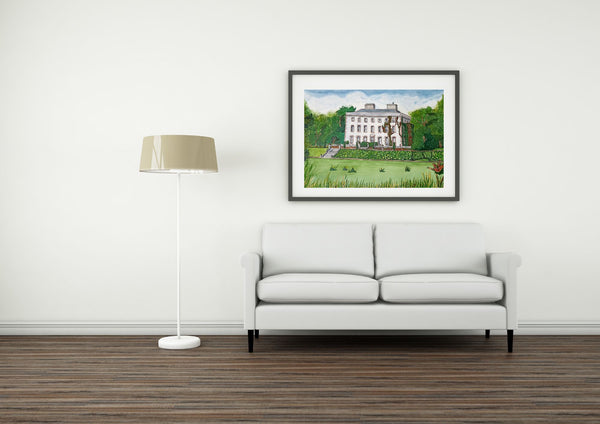 Waterston House, Glasson, County Westmeath.  Original Painting.