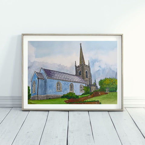 St. Sinian's Church, Tyrrellspass, Co. Westmeath, Ireland - Giclée Print