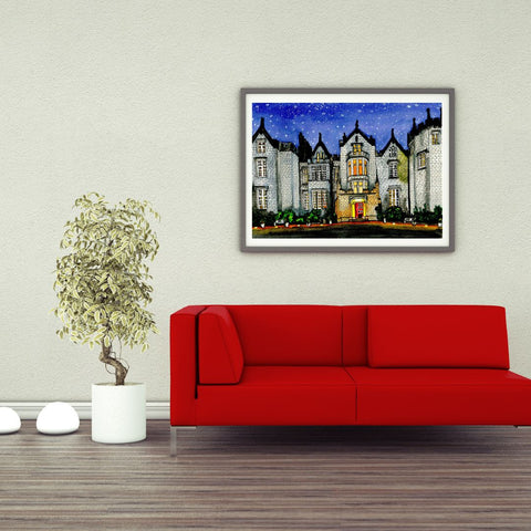 Kinnitty Castle Original Painting - Pen, Watercolour and Ink