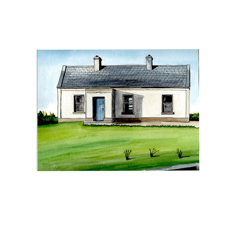 An Irish Cottage - Ireland,  Giclée Print.