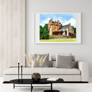 Crathes Castle, Banchory, Scotland.  Giclée Print