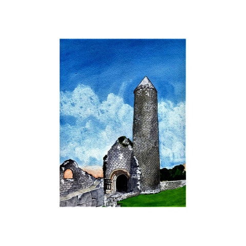 Teampull Finghin, Clonmacnoise, Co. Offaly, Ireland. Giclée Print.