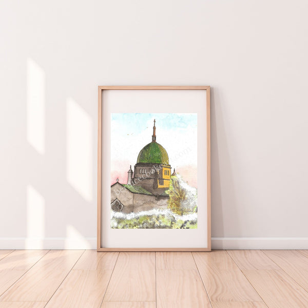 Galway Cathedral, Winter Scene - Giclée Print.