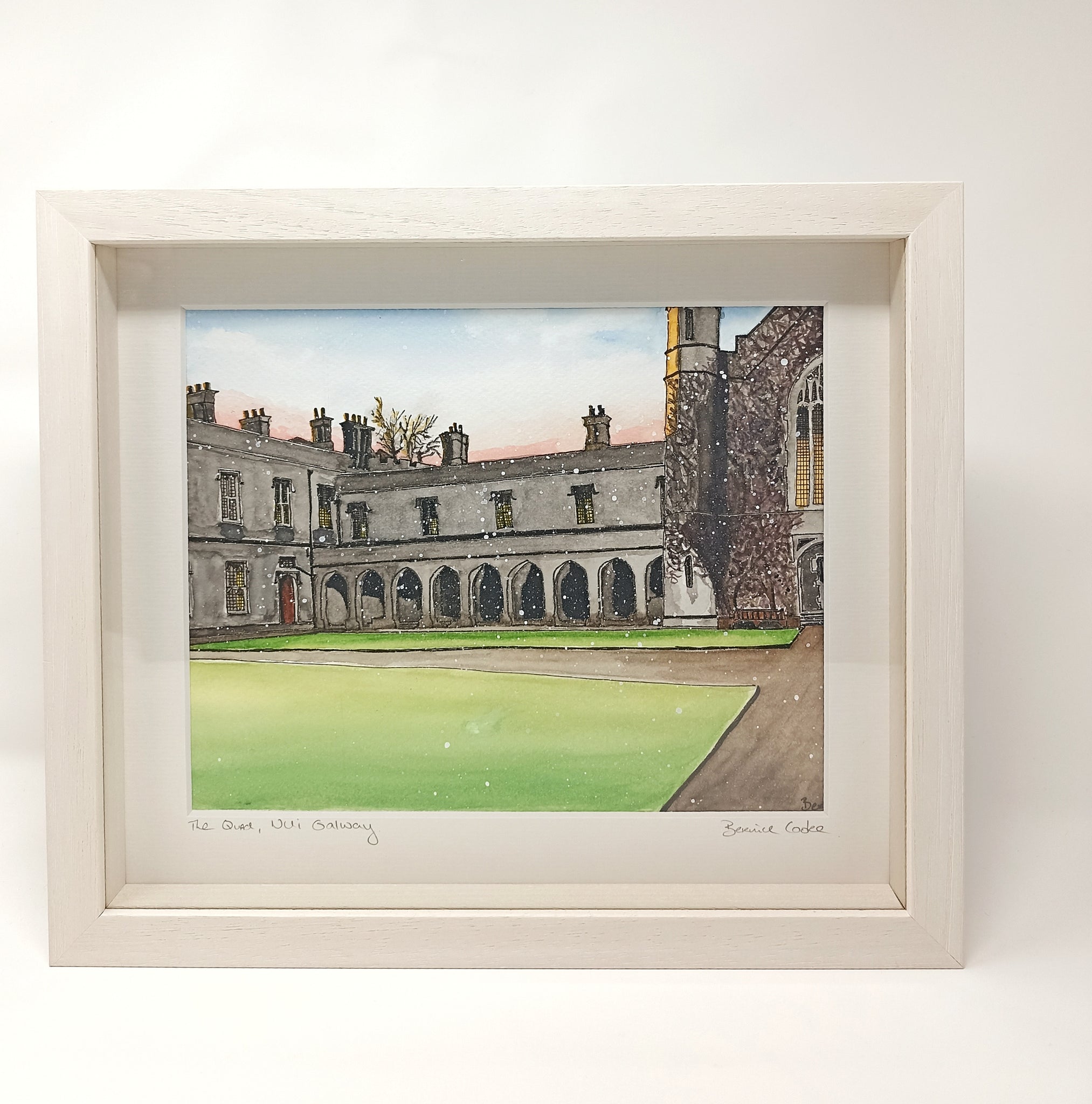 The Quad NUI Galway - Original Painting - Pen and Watercolor